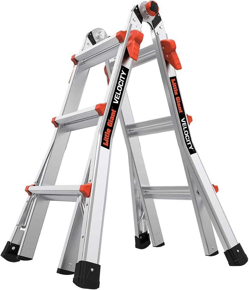 Little Giant Velocity M14 Multi-Position Aluminum Ladder, A-Frame, Extension, 90-Degree and Trest... | Amazon (US)