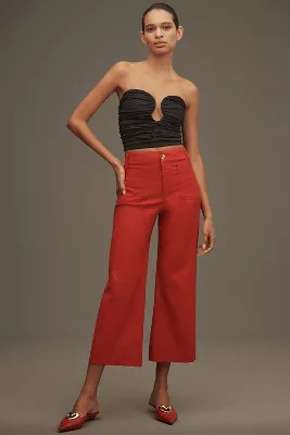 The Colette Cropped Wide-Leg Pants by Maeve | Anthropologie (US)