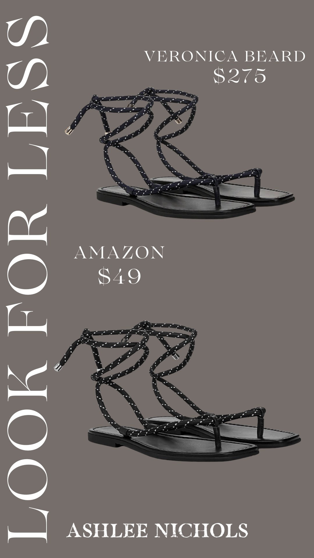 Save or splurge wrap sandals 