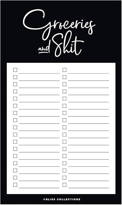 Bliss Collections To Do List Notepad, Groceries and Stuff, Magnetic Weekly and Daily Planner for ... | Amazon (US)