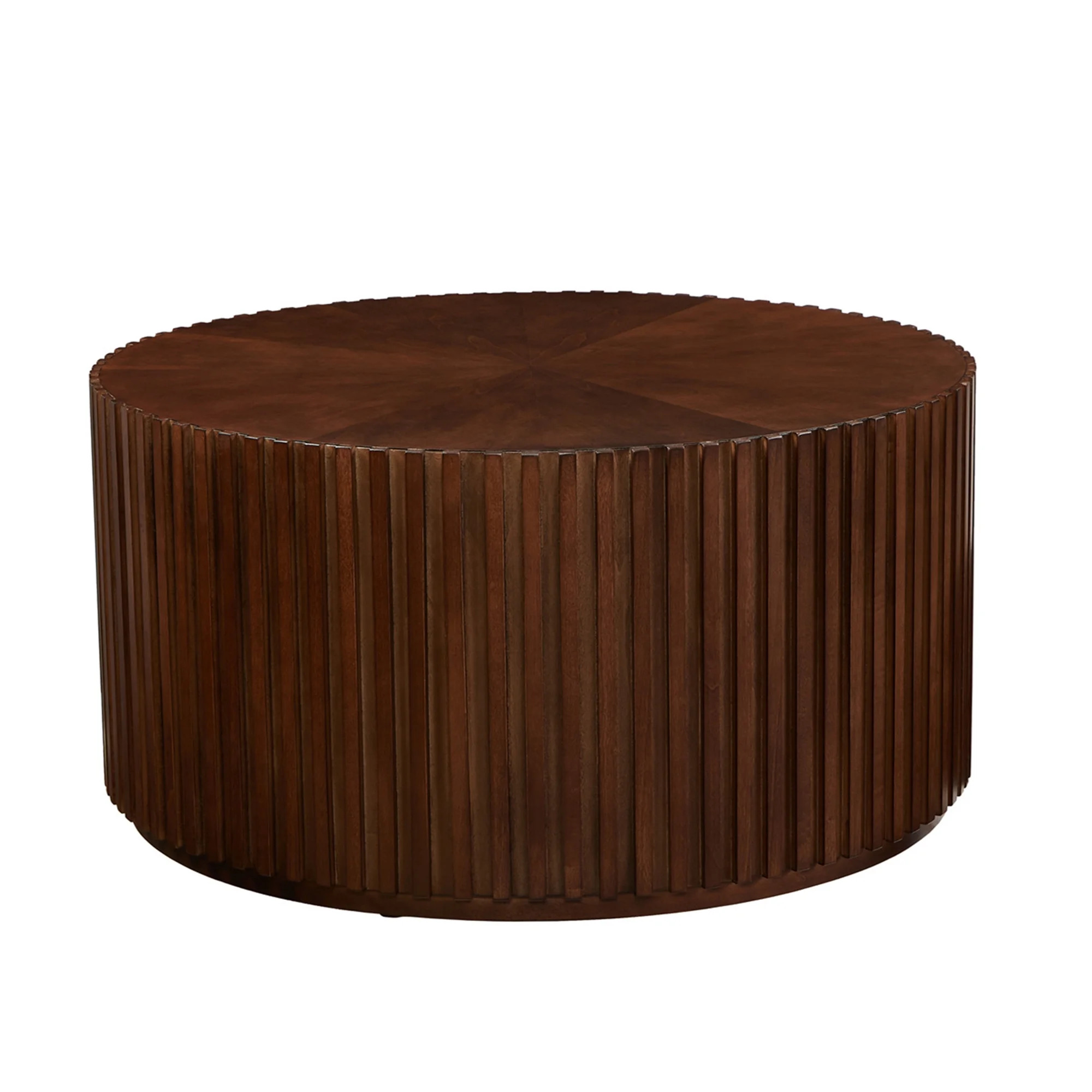 Gexpusm Round Coffee Table, Solid Wood Center Table for Living Room, Circle Drum Coffee Table wit... | Walmart (US)