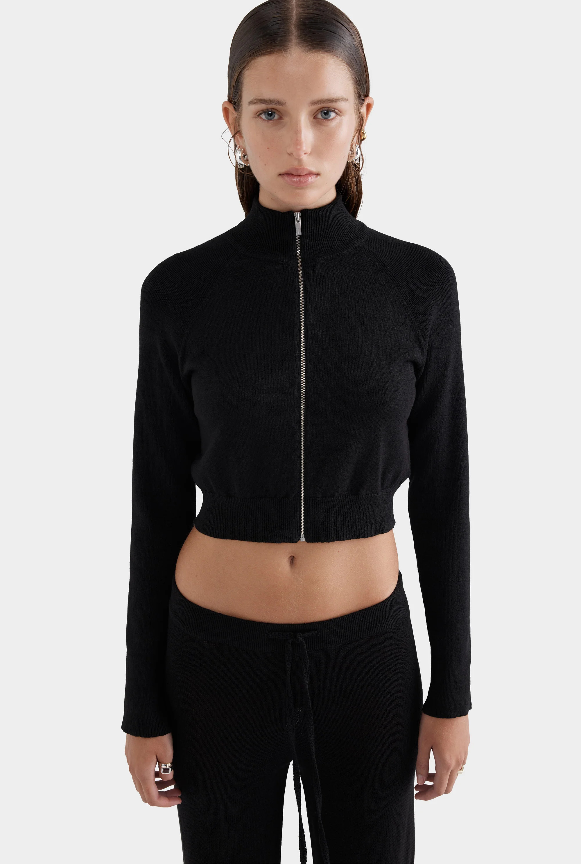 Cropped Linen Zip Up Jacket | Venroy AU