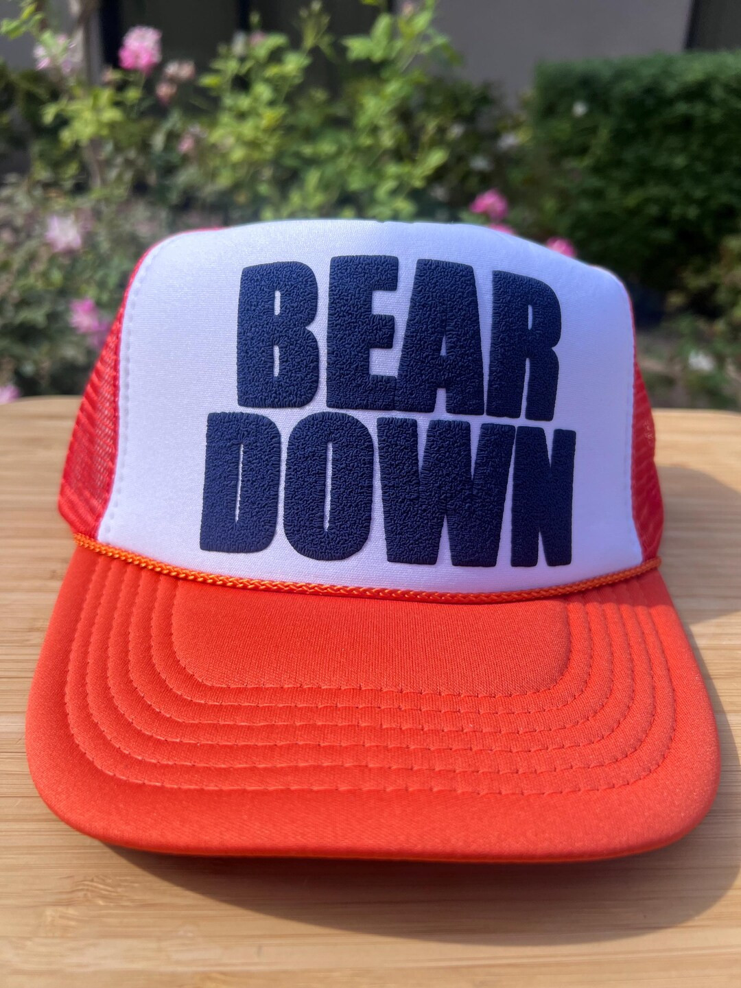 BEAR DOWN Puff Print Trucker Hat // Unbeatable Quality and Price // Bill Murray Inspired Chicago ... | Etsy (US)