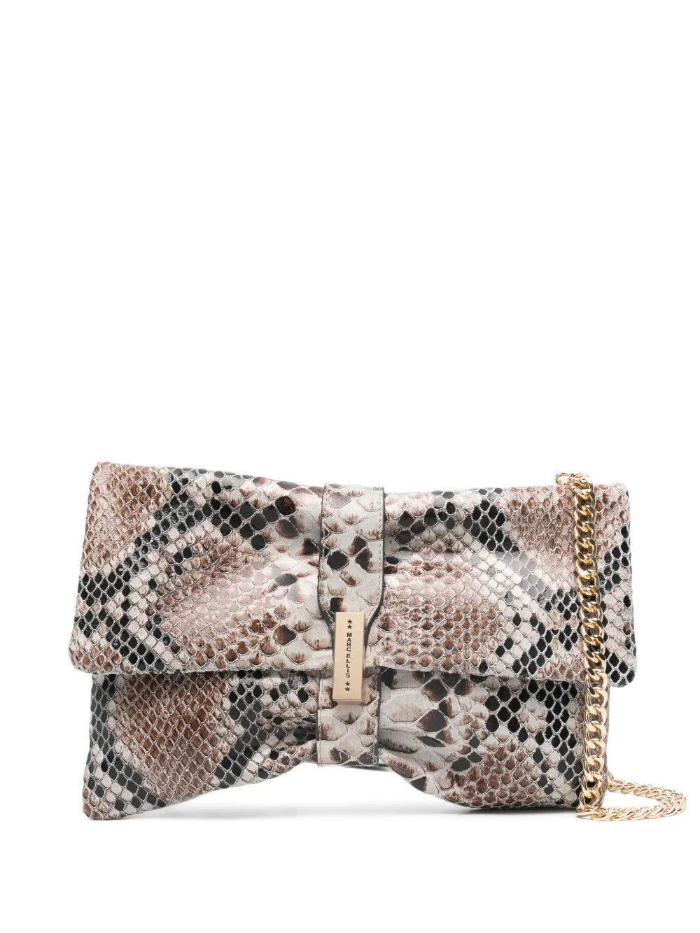 Marc Ellis Bryony Py snakeskin shoulder bag - Neutrals | Farfetch Global