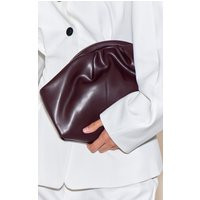 Chocolate Buttery PU Hard Handle Clutch Bag | PrettyLittleThing US