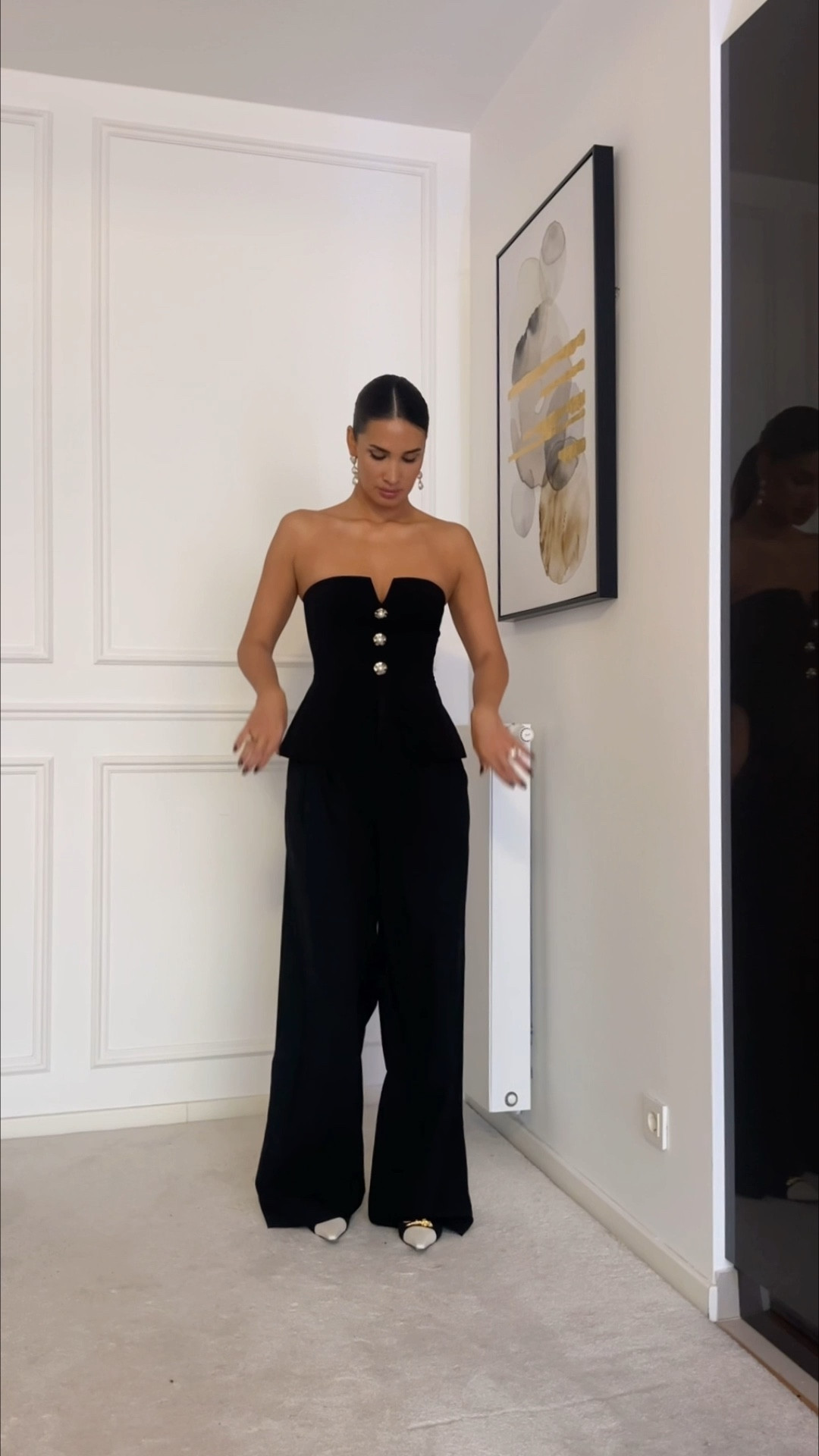 revolve cute tops and pants haul, corset top, scarf top, wool blazer, high waist pants #revolve #camilacoelho #lpa #seroya #loversandfriends 