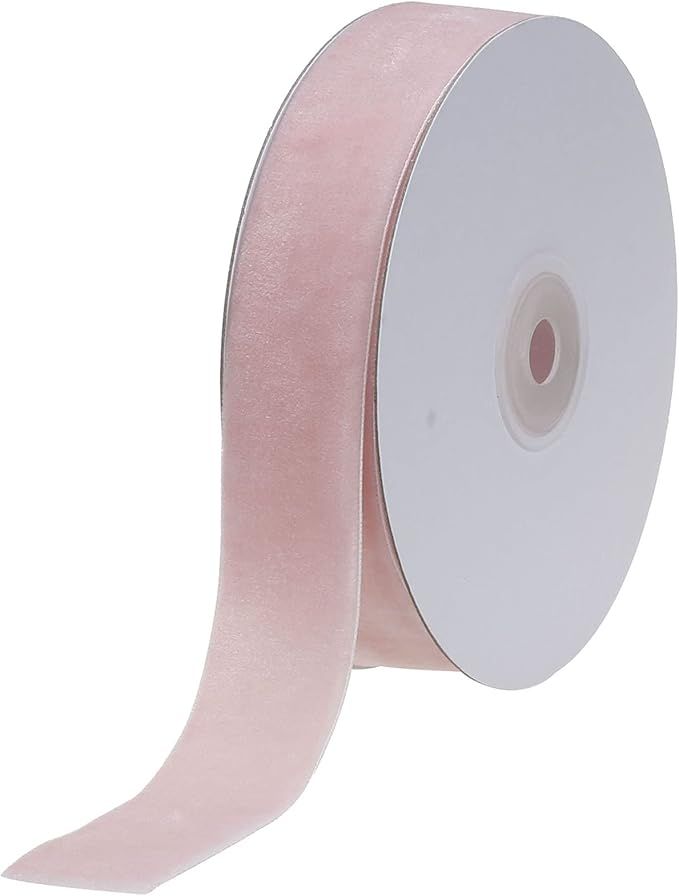 COTOWIN 1-inch Crushed Velvet Ribbons , 1:" x 8 Yards (Pink) | Amazon (US)