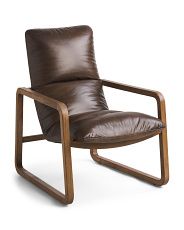 Atticus Top Grain Leather Accent Chair | Furniture & Lighting | Marshalls | Marshalls