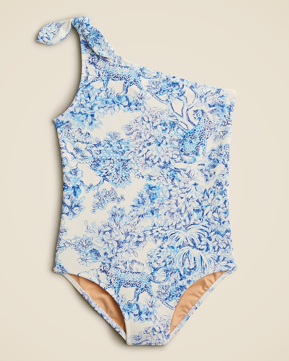 Girls' printed tie-shoulder one-piece swimsuit with UPF 50+ | J. Crew US