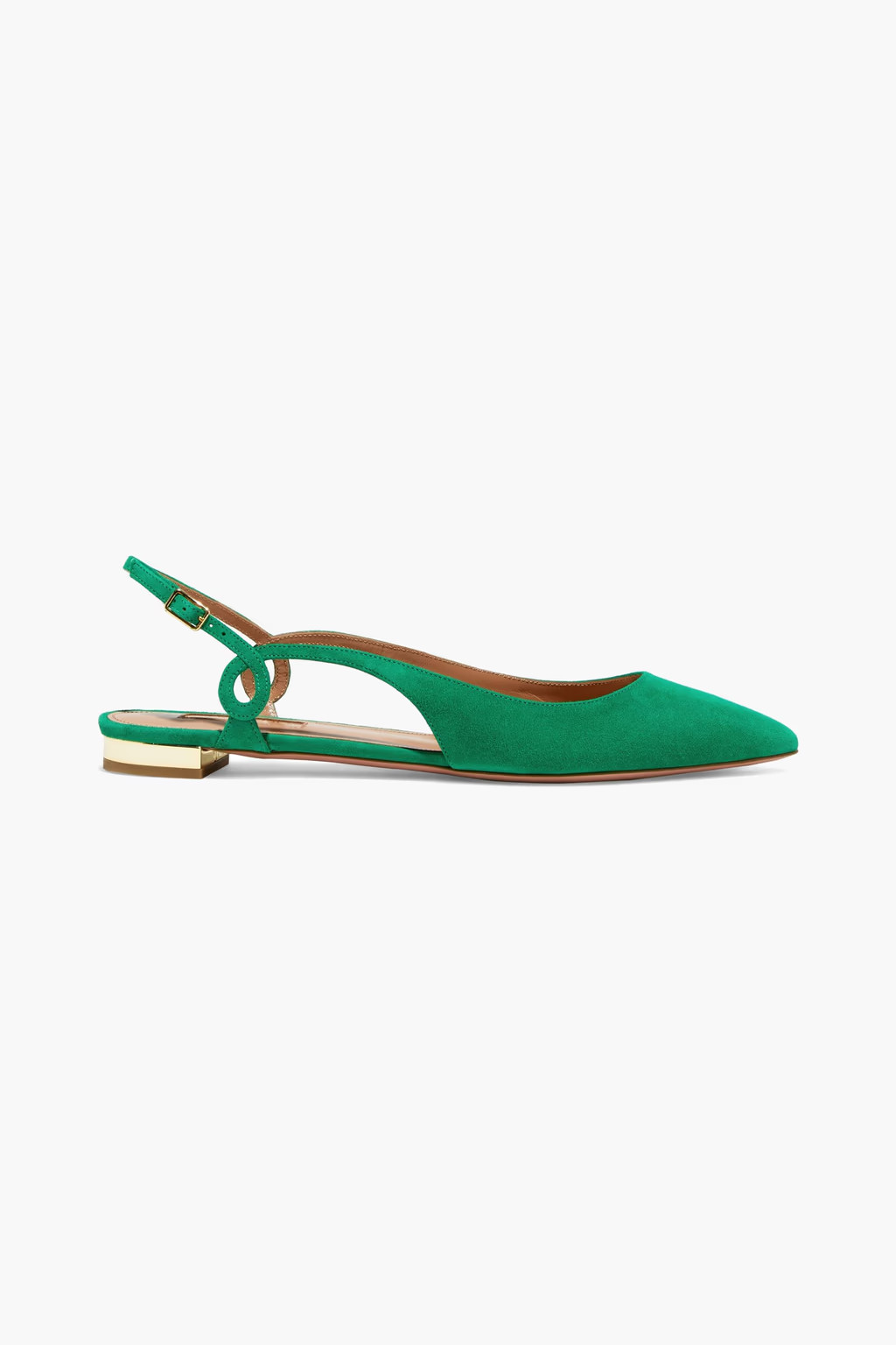 Serpentine suede slingback point-toe flats | The Outnet (US and CA)