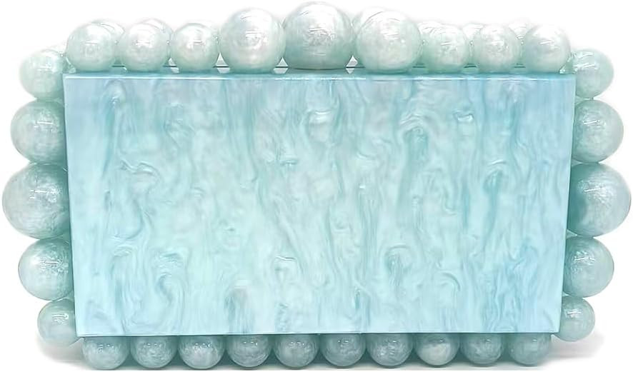 CUXVA Acrylic Evening Clutch Bag for Women Glitter Marble Purse Handbag for Wedding Party Prom | Amazon (US)