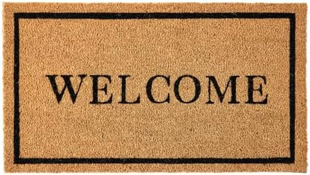 KANKUN Coco Coir Door Mat with Heavy Duty Backing, Welcome Doormat (17" x 30"), Doormat Entrance ... | Amazon (US)