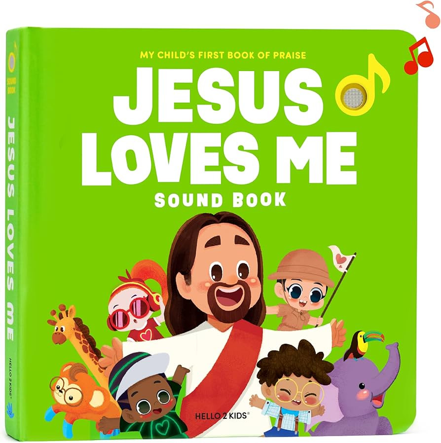 Jesus Loves Me Christian Sound Books for Kids - 6 Bible Songs for Toddlers – Christian Easter G... | Amazon (US)