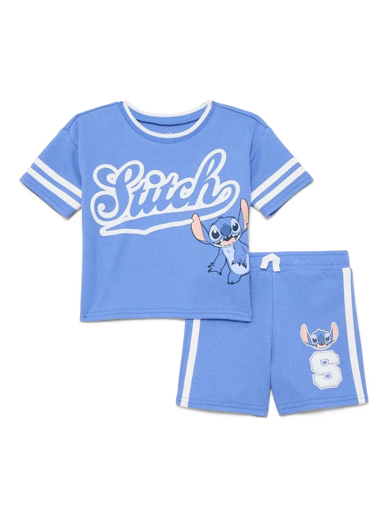 Stitch Baby Boys Athletic Graphic Tee and Shorts Set, 2-Piece, Sizes 0/3M-24M | Walmart (US)