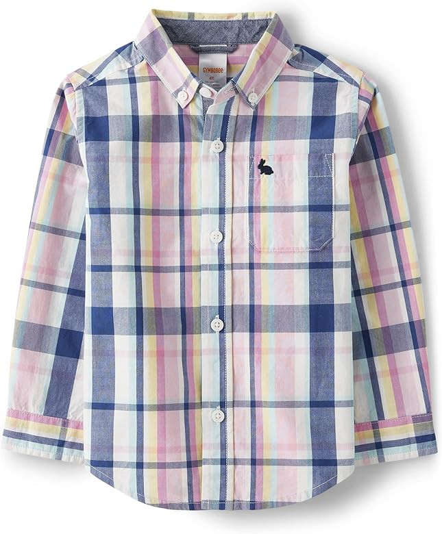Gymboree Boys' Family Matching Long Sleeve Button Down Shirt, Dad and Son | Amazon (US)