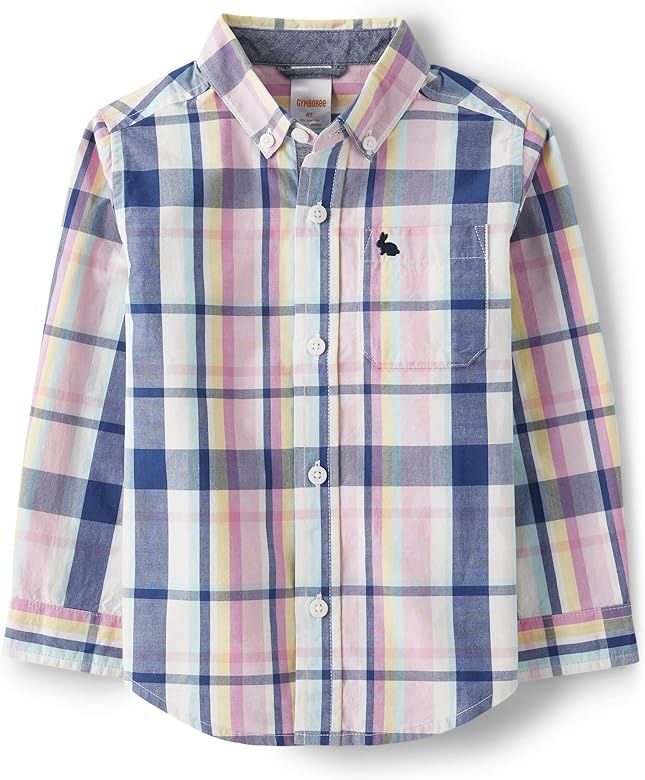 Gymboree Boys' Family Matching Long Sleeve Button Down Shirt, Dad and Son | Amazon (US)