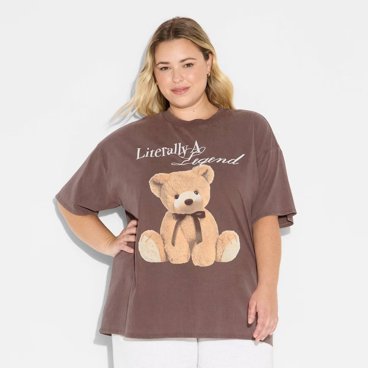 Women's Loose Fit Short Sleeve Crewneck Oversized Graphic T-Shirt - Wild Fable™ | Target