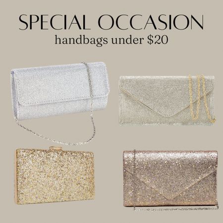 Special occasion handbags under $20 wedding guest bag prom bag amazon bags 

#LTKsalealert #LTKitbag #LTKwedding