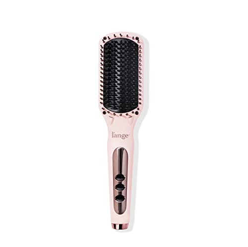 L'ANGE HAIR Le Vite Straightening Brush | Heated Hair Tool for Smoother, Frizz-Controlled Look | Dual-Voltage Hot Brush Straightener for Effortless Styling & Shine | Ceramic Standard Size (Blush) | Amazon (US)