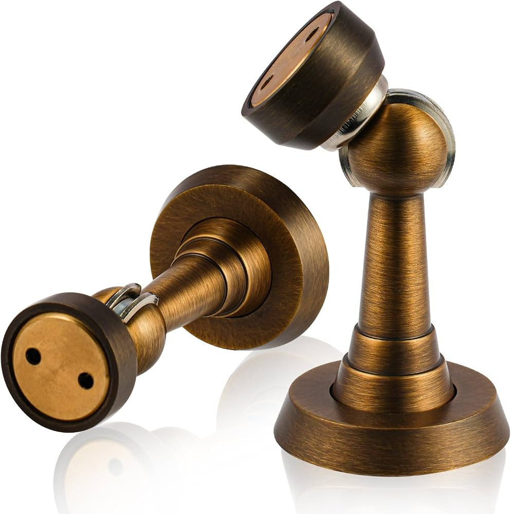Magnetic Door Stop Brass Heavy Duty Door Stopper Keep Door Open Door Catch Holder with Screws for... | Amazon (US)