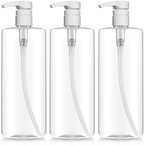 Empty Shampoo Pump Bottles, 32oz(1Liter), BPA-FREE, Plastic (PETE1) Cylinder, Pack of 3 | Amazon (US)