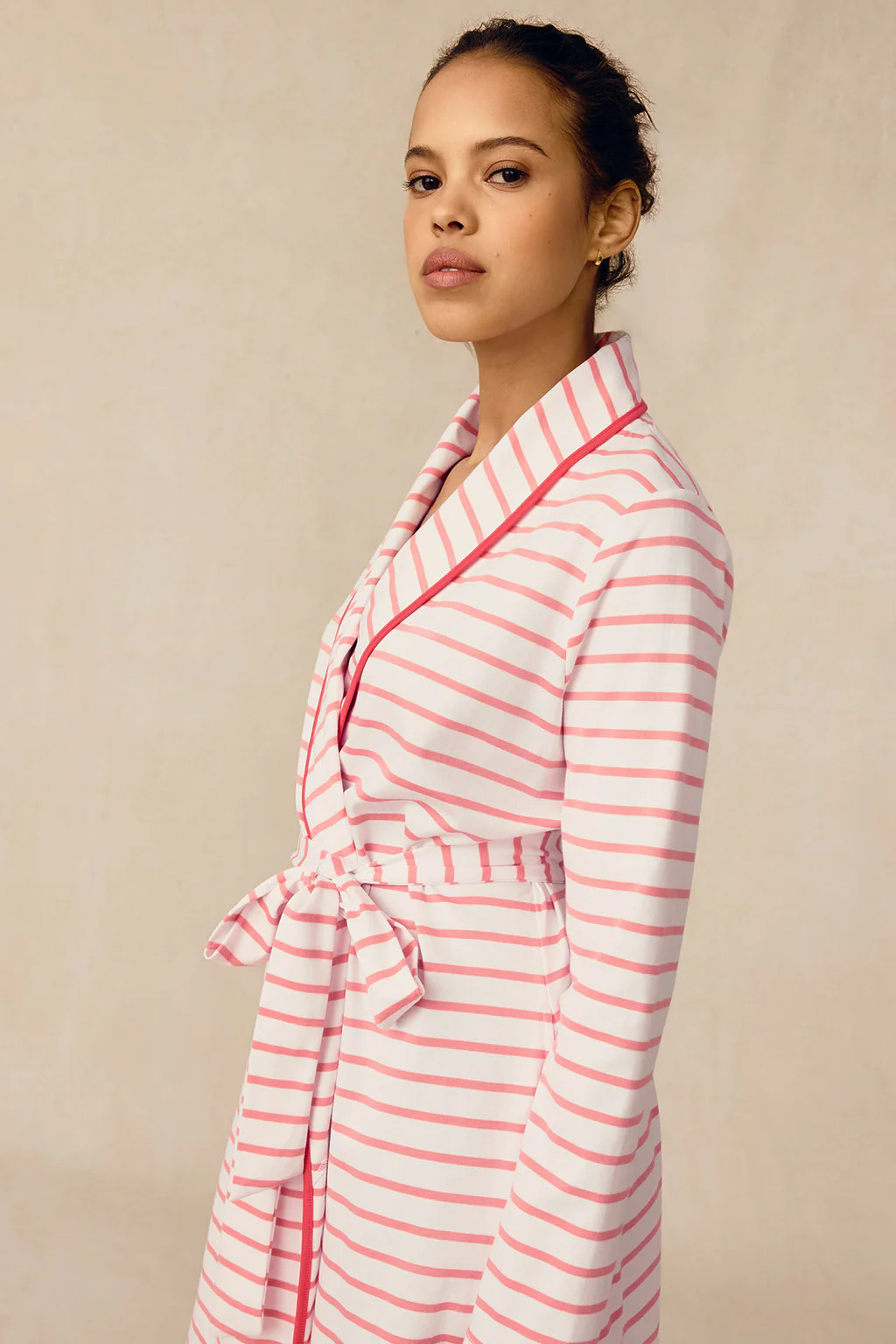 Pima Robe in Gelato Anchor Stripe | Lake Pajamas