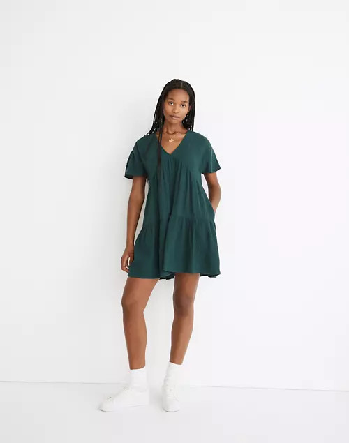 Lightspun Popover Tiered Mini Dress | Madewell