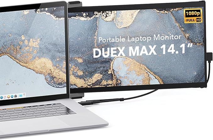 New Mobile Pixels 2023 Duex Max Portable Monitor, 14.1" FHD 1080P IPS Ultra Slim Laptop Screen Ex... | Amazon (US)