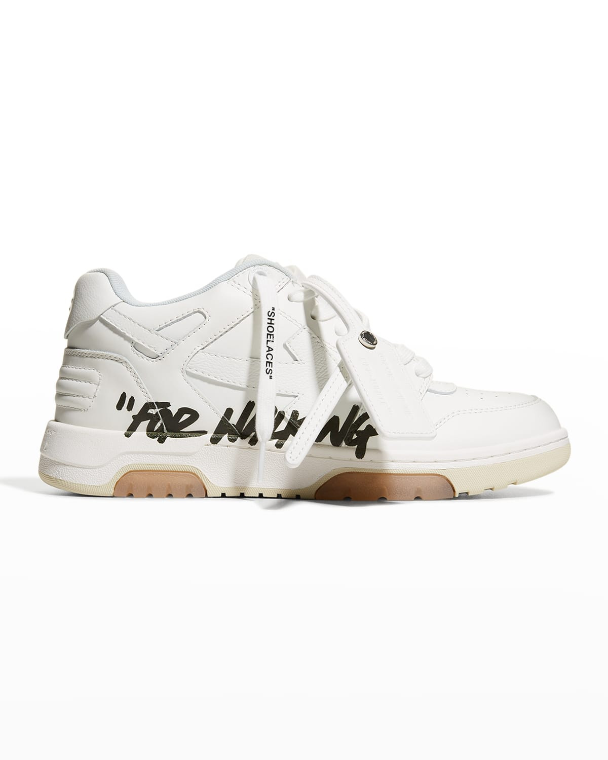 For Walking Script Leather Sneakers | Neiman Marcus