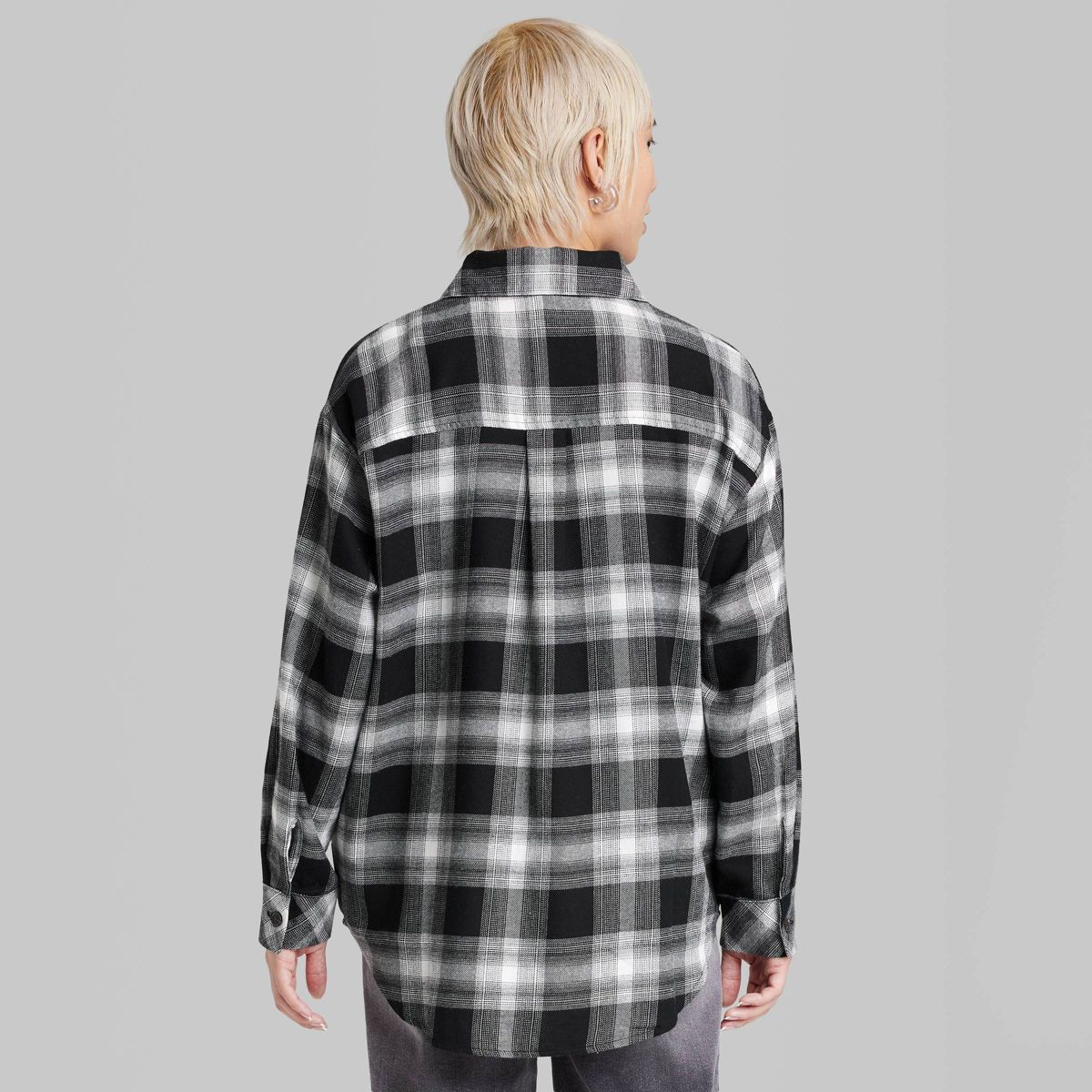 Women's Oversized Button-Down Flannel Shirt - Wild Fable™ Plaid | Target
