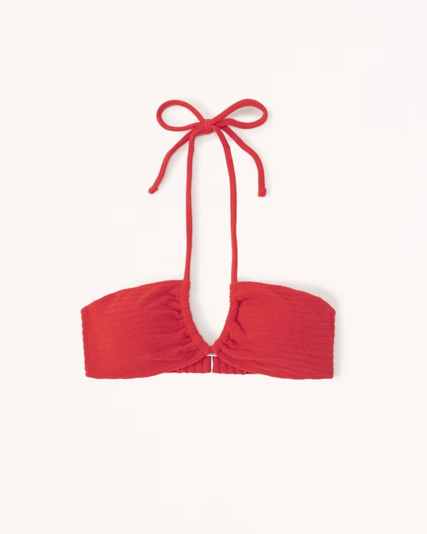 Women's Upside Down Halter Triangle Bikini Top | Women's New Arrivals | Abercrombie.com | Abercrombie & Fitch (US)