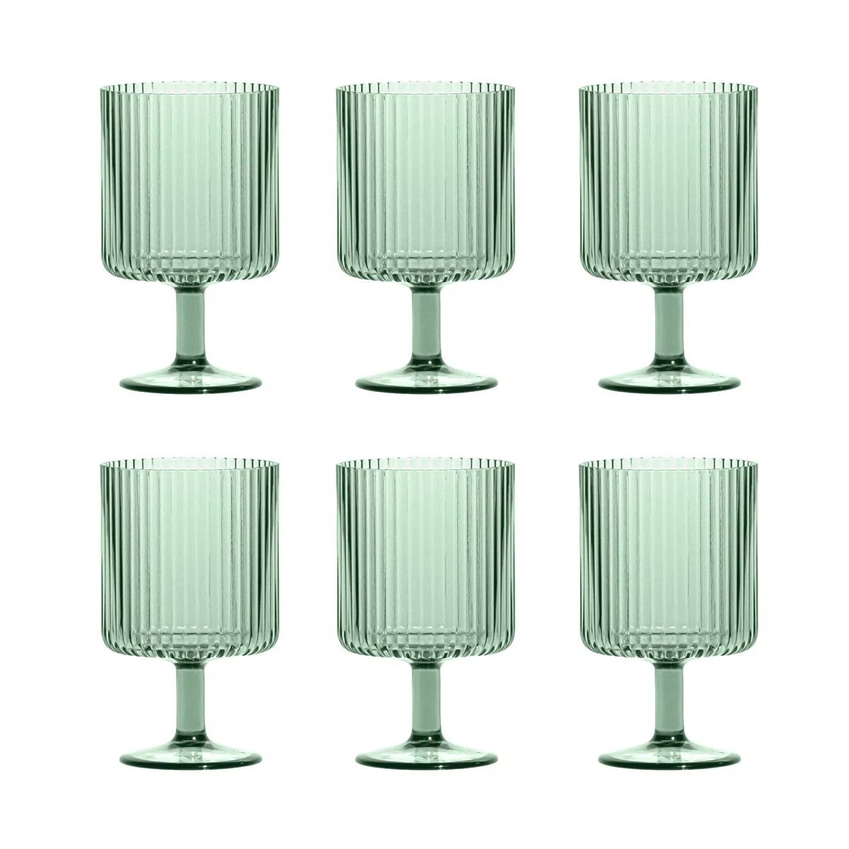 Laya Fluted Acrylic Goblet (Set of 6) | Birch Lane