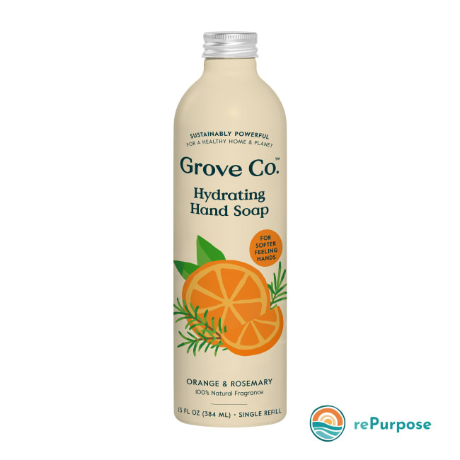 Grove Co. Hydrating Hand Soap Refill + Ocean Bound Plastic Offset | Grove