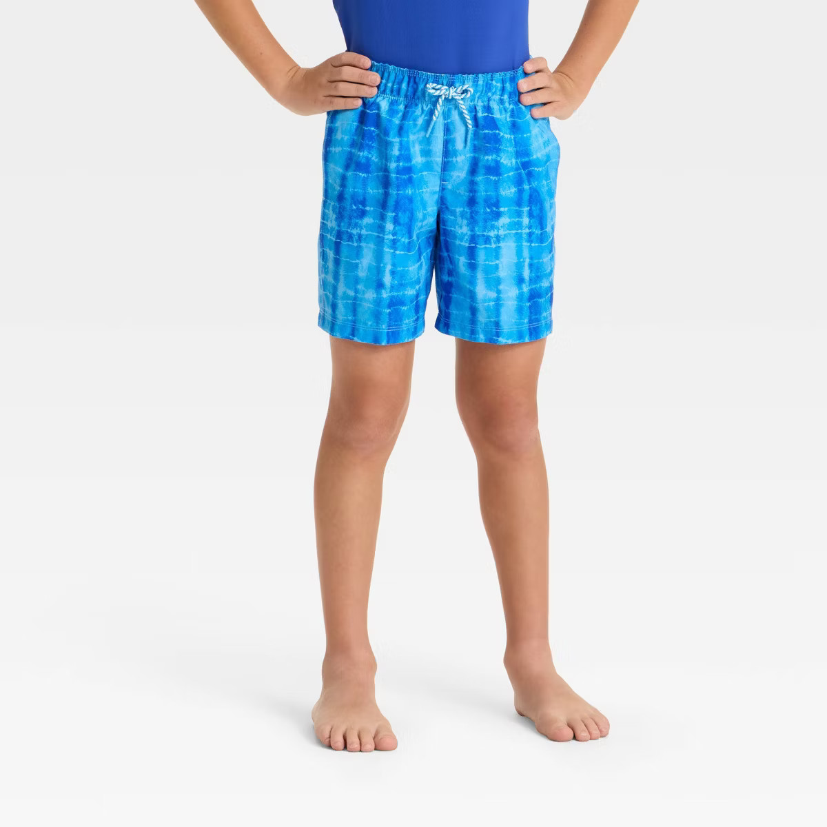 Boys' Tie-Dye Swim Trunks - Cat & Jack™ Blue | Target