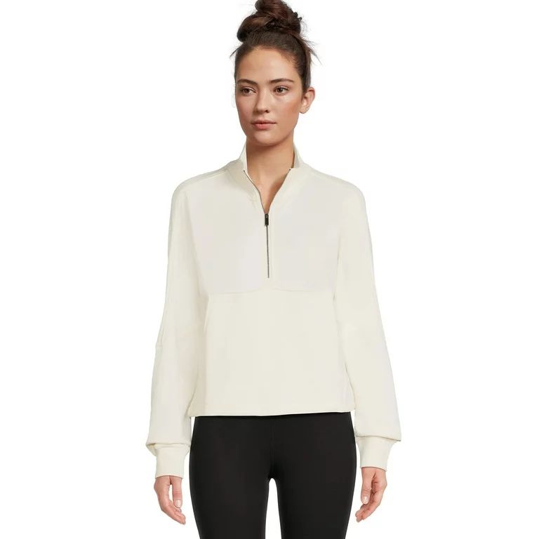 Avia Women’s French Terry Cloth Quarter Zip Tennis Jacket, Sizes XS-3X | Walmart (US)