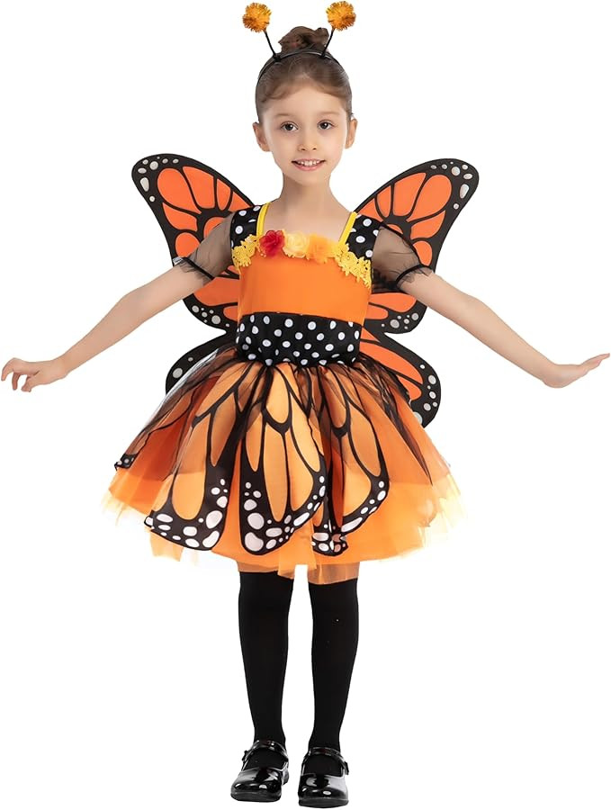 Spooktacular Creations Child Girls Butterfly Costume, Toddlers Butterfly Outfit w/Wings Headband ... | Amazon (US)