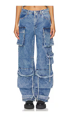 Steve Madden Duo Denim Cargo Jeans in New York Wash from Revolve.com | Revolve Clothing (Global)