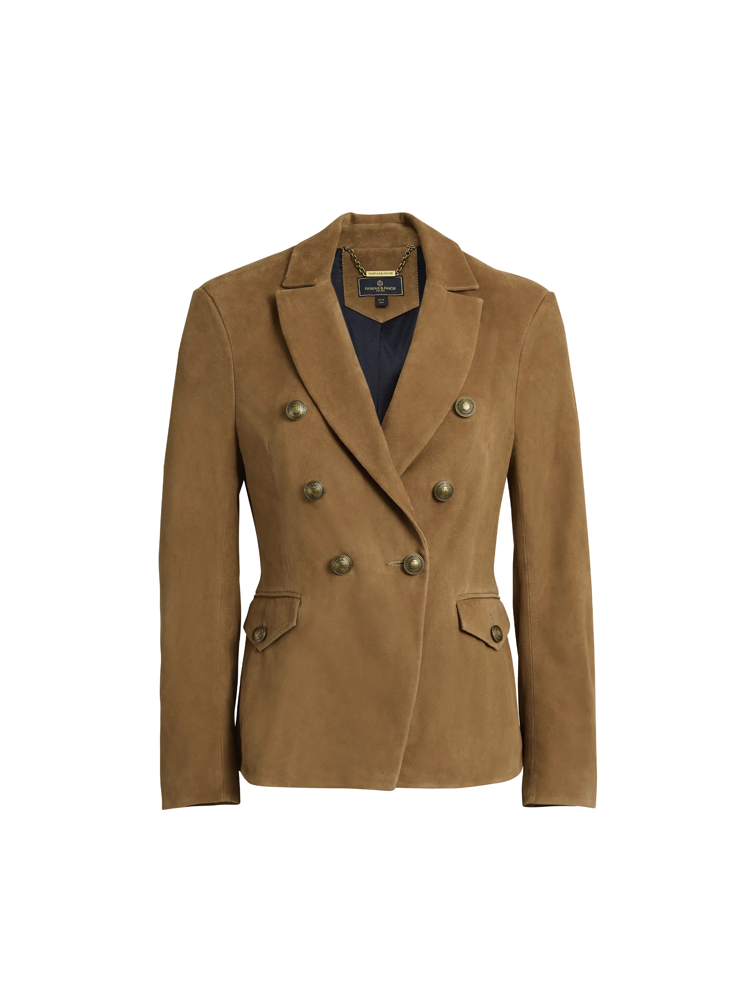 Daphne - Women's Suede Blazer - Tan | Fairfax & Favor | Fairfax & Favor (UK)