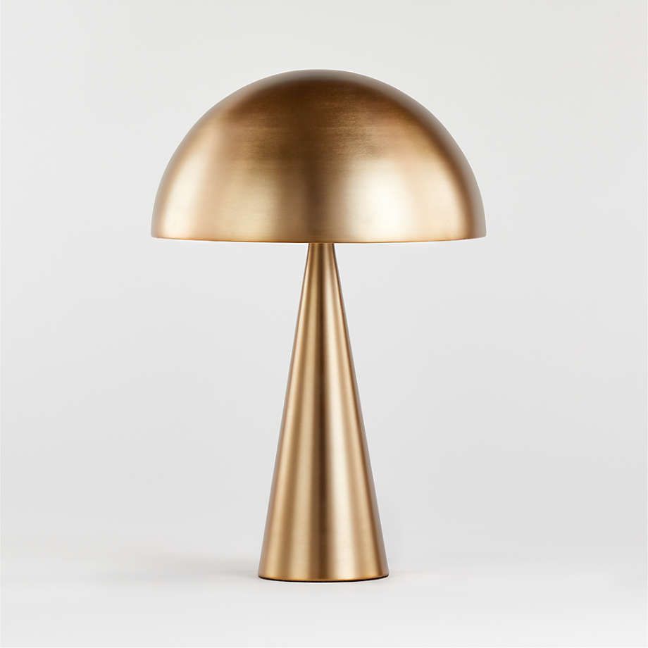 Lachlin Brass Mushroom Table Desk Lamp + Reviews | Crate & Barrel | Crate & Barrel