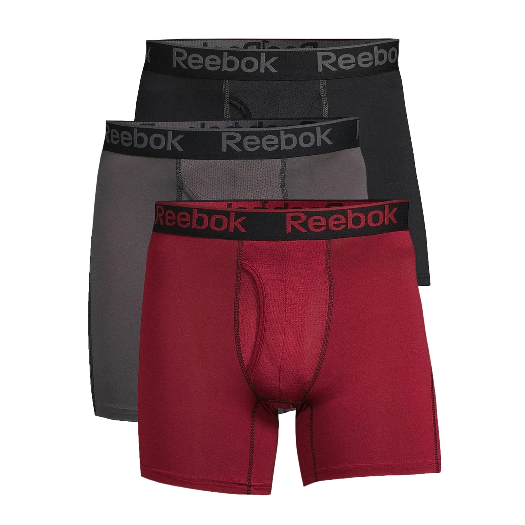 Reebok Men's Underwear Pro Series Performance Boxer Brief, 3 Pack | Walmart (US)
