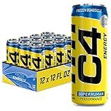 C4 Energy Drink 12oz (Pack of 12) - Frozen Bombsicle - Sugar Free Pre Workout Performance Drink w... | Amazon (US)
