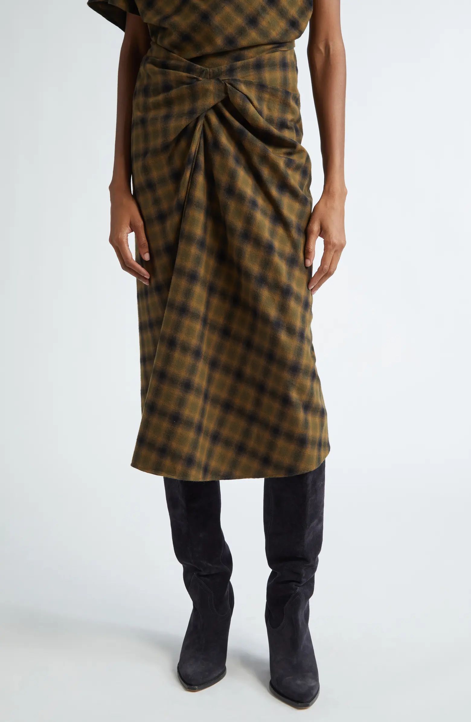 Isabel Marant Étoile Tijuana Plaid Cotton Skirt | Nordstrom | Nordstrom