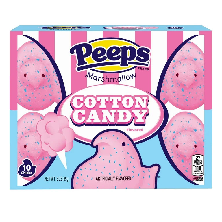 PEEPS, Cotton Candy Flavored Marshmallow Chicks, 10ct. (3.0 oz.) | Walmart (US)