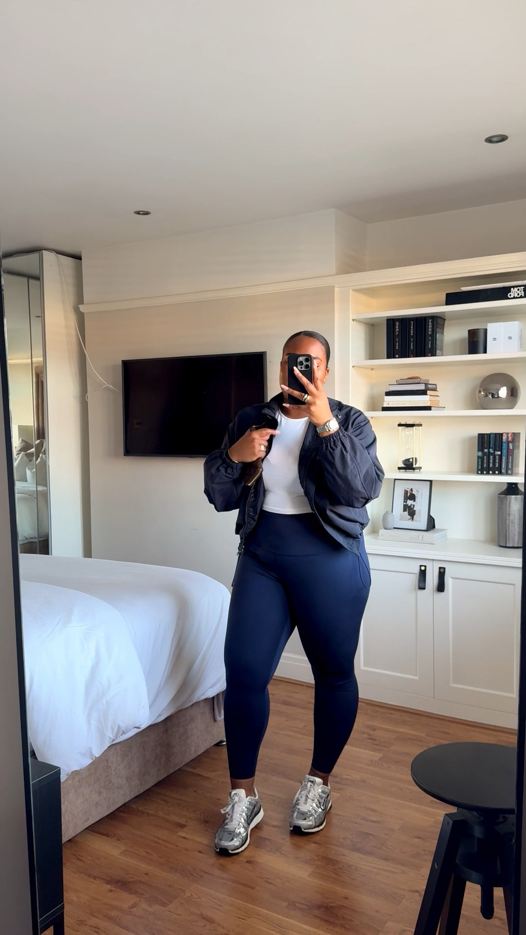 A quick navy look getting ready for the warmer months with this navy windbreaker, matching leggings and my favourite trainers, the Nike P6000

#LTKmidsize #LTKplussize #LTKuk