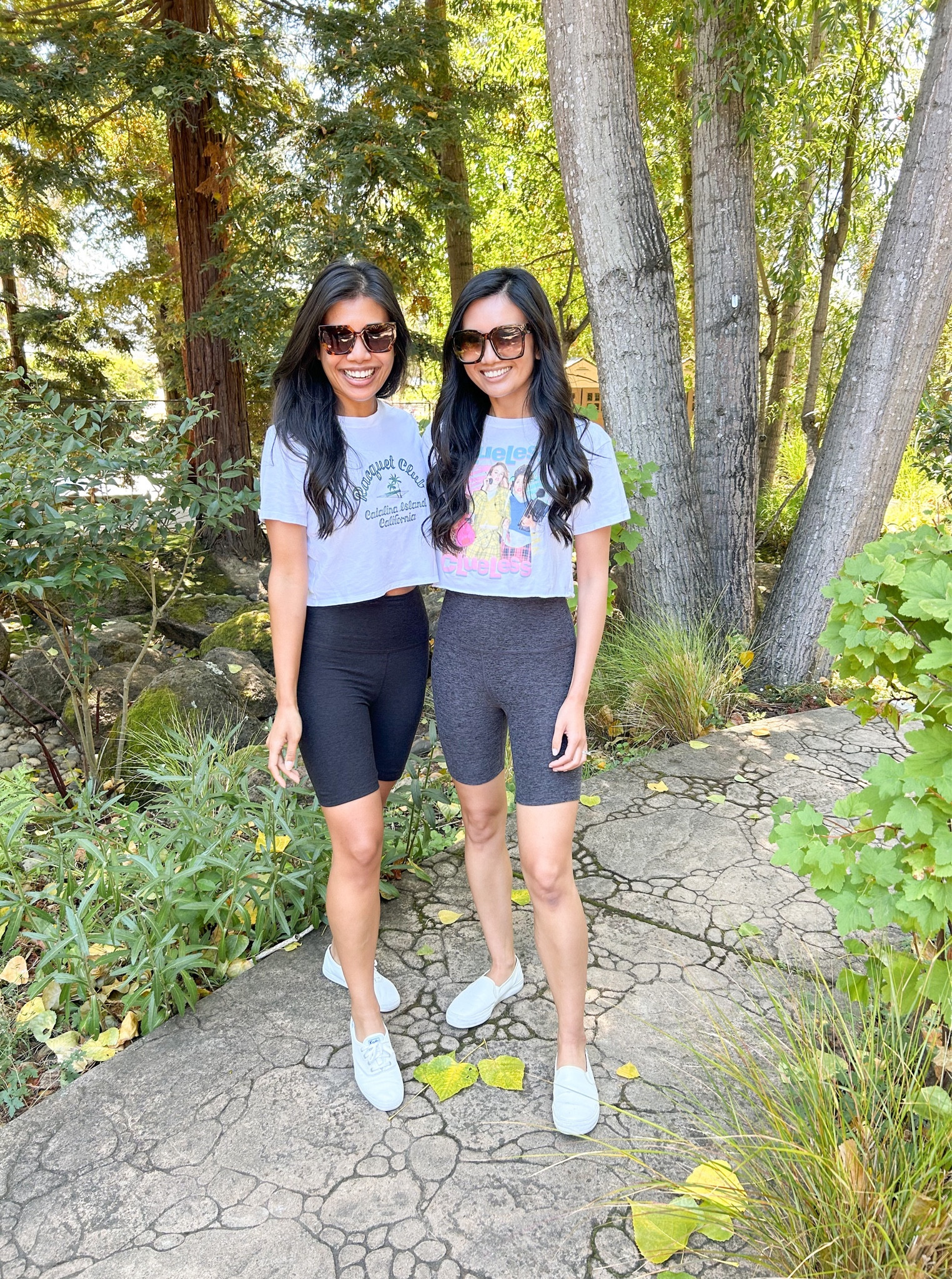 Casual outfit biker shorts cropped top white sneakers outfit athleisure 

#LTKFitness #LTKFind #LTKtravel