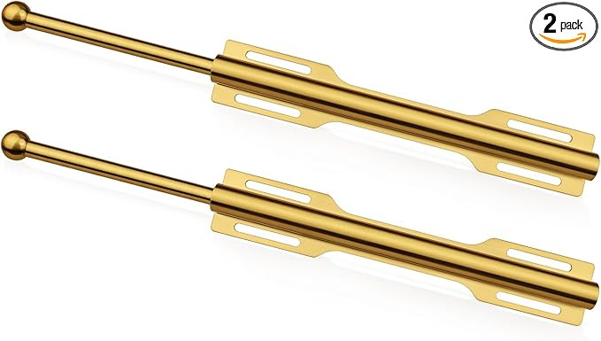 12" Valet Rod for Closet Pull Out (2 Pack, Brushed Gold) | Amazon (US)
