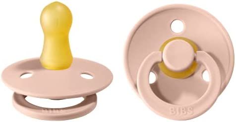 BIBS Colour Baby Pacifier 2-Pack | Made in Denmark | BPA Free Dummy Soother, Round Nipple. Natura... | Amazon (US)