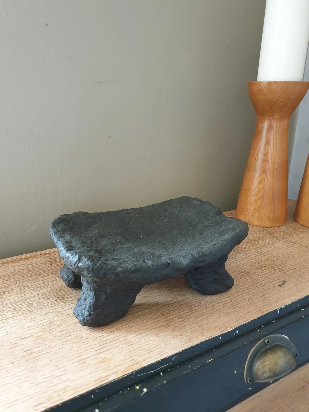 Pinus Wabi Sabi Paper Mache Black Raw Irregular Trinket - Etsy.de | Etsy (DACH)