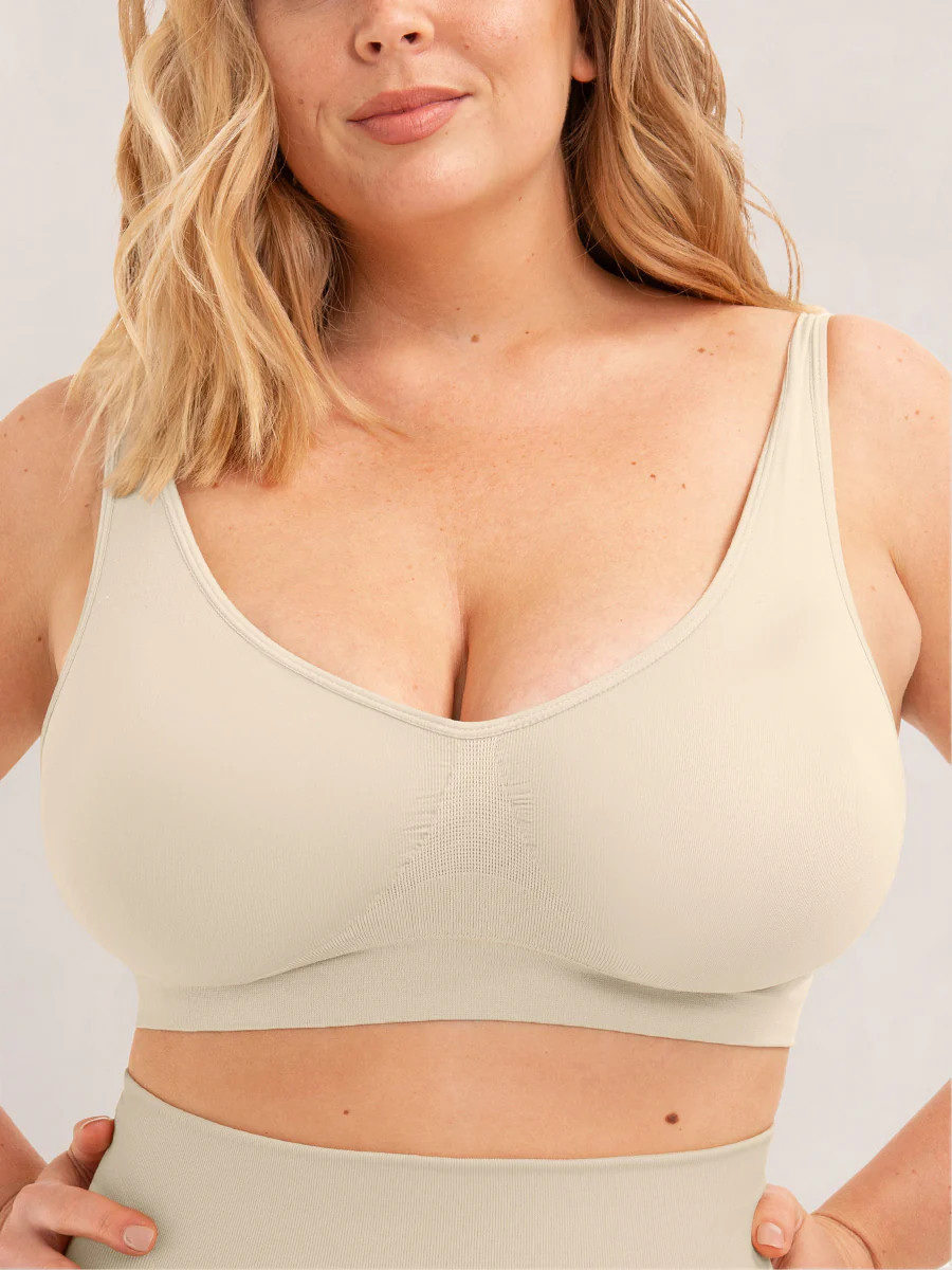 Truekind Everyday Throw-on Wireless Bralette Shapewear Chai S | Shapermint