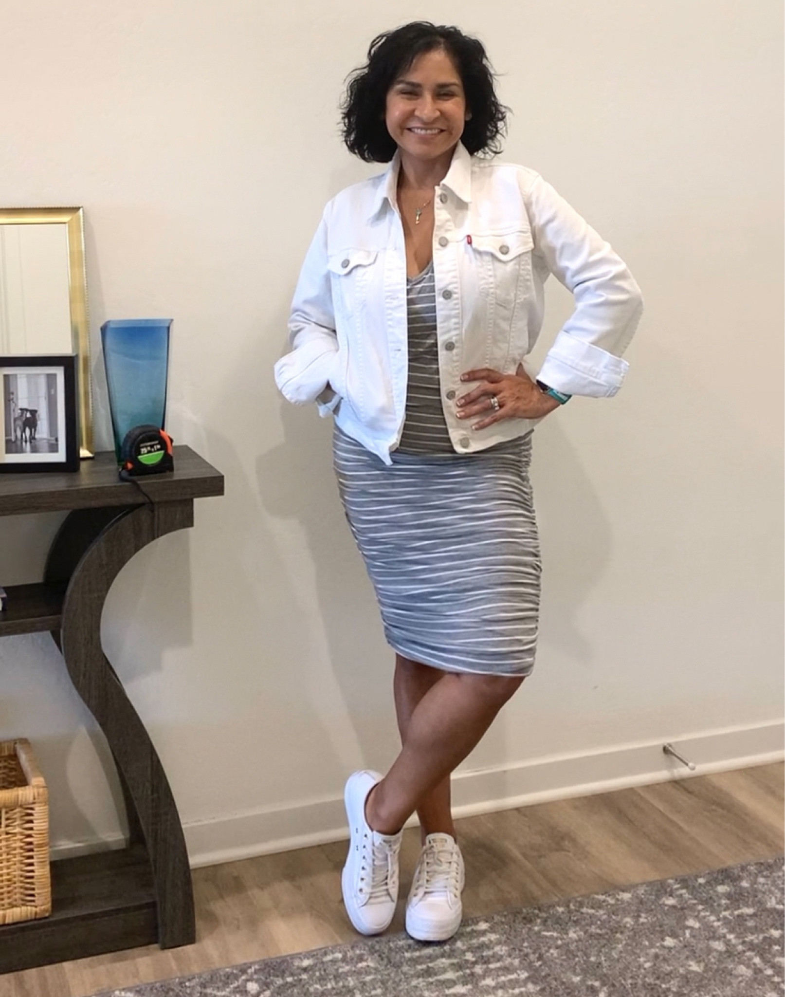 #levis #converse #athleta #jeanjacket #tankdress #platformsneakers #casualootd #momstyle #spring #summer #whitedenimjacket #whitetruckerjacket #graystripedress #nautical #vacay #sneakers #errands #everyday #chic #trendy 

#LTKshoecrush #LTKFestival #LTKFind